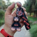 جاسوئیچی سیلیکونی خرس هودی پوش مدل Smile