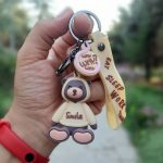 جاسوئیچی سیلیکونی خرس هودی پوش مدل Smile