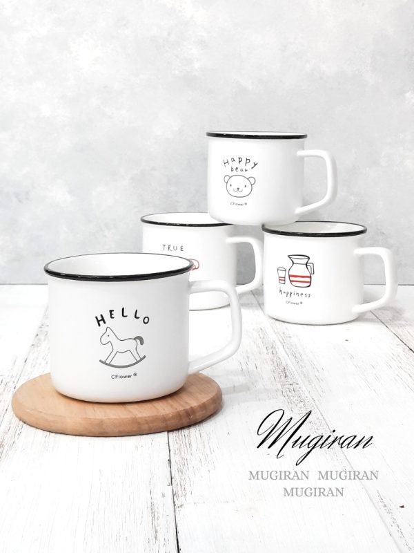 ماگ مینیمال لبه مشکی