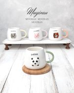 ماگ سرامیکی وارداتی درجه یک که تصویر پاندا بصورت برجسته روی آن قرار دارد و نوشته avocado روی آن چاپ شده. دسته ماگ سبز و بدنه آن سفید رنگ است