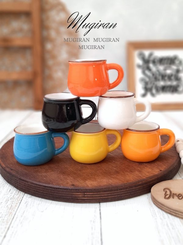 کاپ اسپرسو خمره‌ای رنگین‌کمان