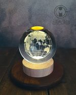 گوی‌ کریستالی وارداتی ۸ سانتی کره زمین