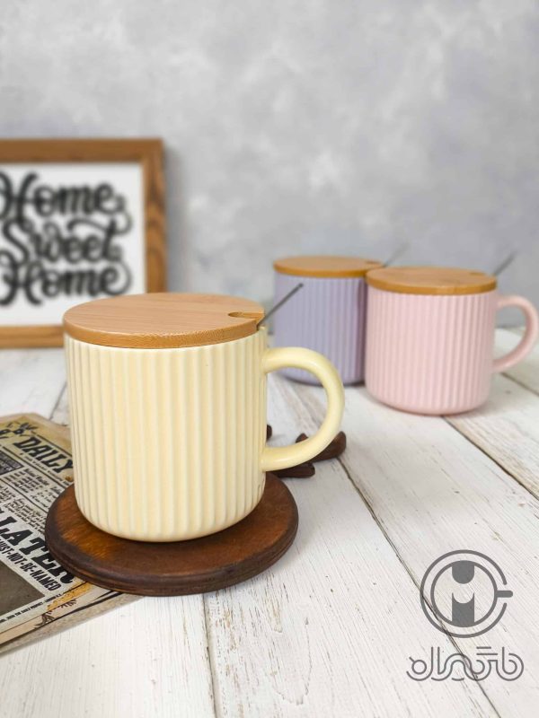 ماگ سرامیکی درب بامبو طرح دالبر