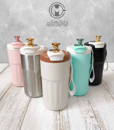 تراول ماگ لوکس دماسنج دار Coffee طرح تدی