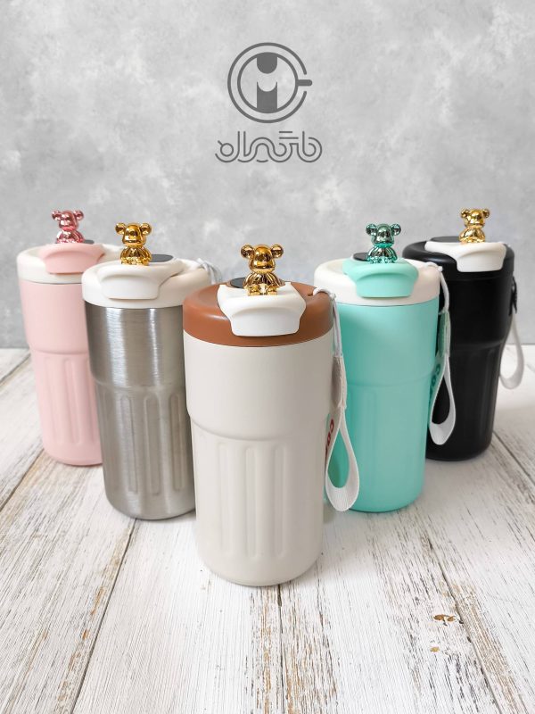 تراول ماگ لوکس دماسنج دار Coffee طرح تدی