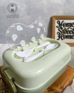 ظرف غذا دوطبقه و قمقمه نی‌دار طرح میوه - Image 3