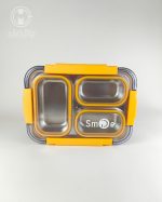 خرید لانچ باکس استیل سه قسمته 710 میل smile