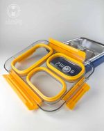 خرید لانچ باکس استیل سه قسمته 710 میل smile