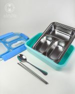 خرید لانچ باکس استیل سه قسمته 710 میل smile