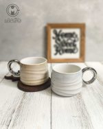 ماگ سرامیکی طرح موج لاکچری