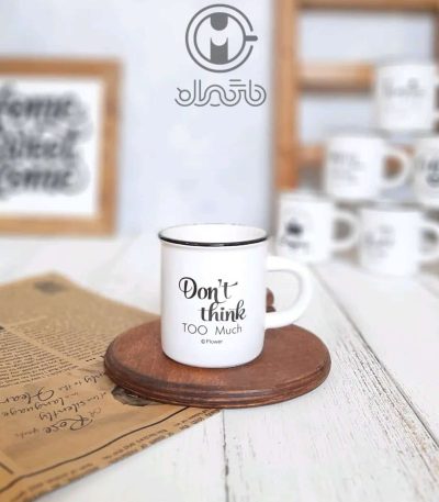 شات سرامیکی لبه مشکی طرح dont think