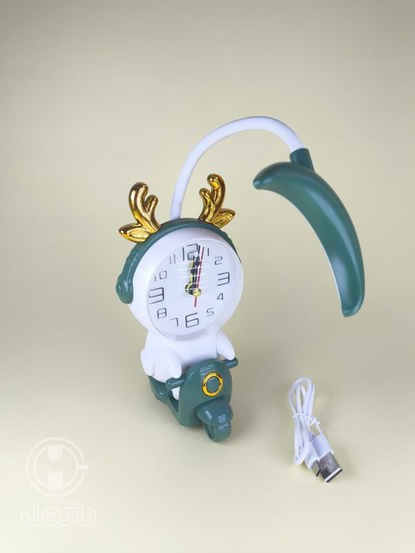 چراغ مطالعه و ساعت رومیزی