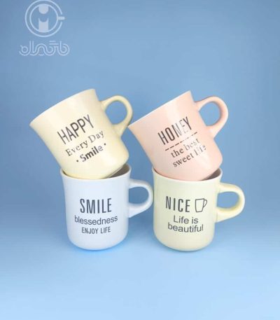 ماگ سرامیکی تکست دار رنگی