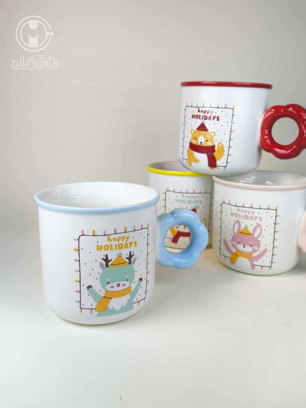 خرید ماگ سرامیکی طرح حیوانات زمستونی