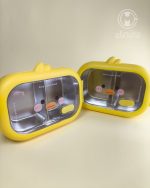 خرید لانچ باکس استیل وارداتی طرح جوجه