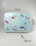 خرید لانچ باکس استیل 3 قسمته پاستلی