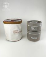 خرید لانچ باکس دو عددی کیف‌ دار استیل bento box