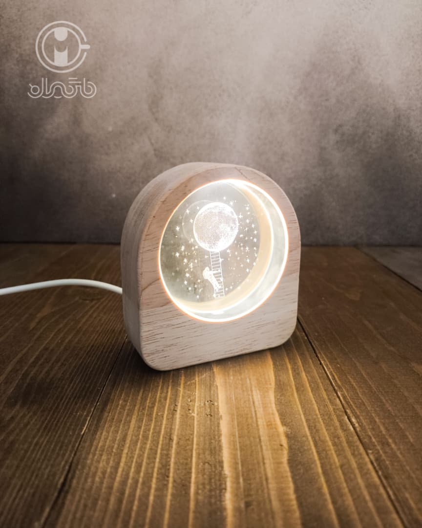 WhatsApp Image 2025-12-24 at 9.45.40 AM چراغ خواب دورچوبی کریستالی سایز متوسط - Image 1