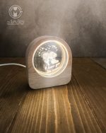 چراغ خواب دورچوبی کریستالی سایز متوسط - Image 2