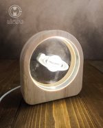 چراغ خواب دورچوبی کریستالی سایز بزرگ - Image 5