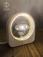 چراغ خواب دورچوبی کریستالی سایز بزرگ - Image 4