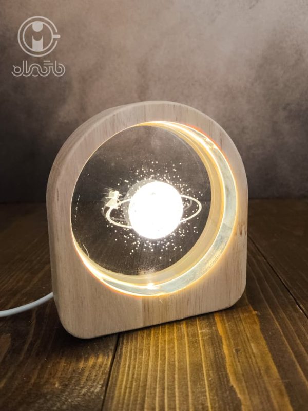 چراغ خواب دورچوبی کریستالی سایز بزرگ