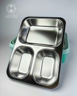 ظرف غذا (لانچ‌باکس) استیل واشردار 850 میل delicious برند laxson - Image 3